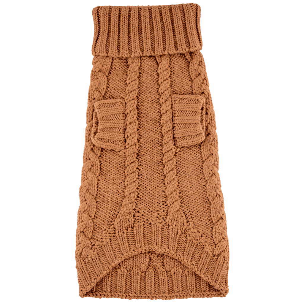Quni Boutique Dog Sweater - 100% Baby Alpaca, Tan - Quni Boutique