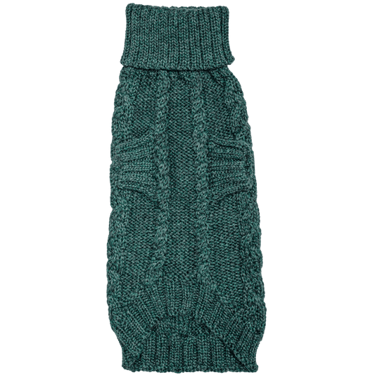 Quni Boutique Dog Sweater - 100% Baby Alpaca, Green - Quni Boutique