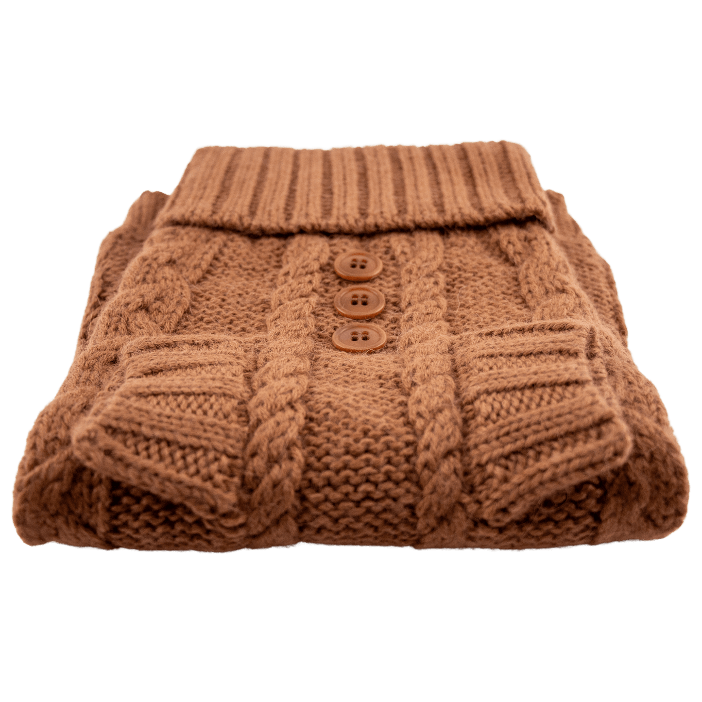 Quni Boutique Dog Sweater - 100% Baby Alpaca, Tan (with buttons) - Quni Boutique